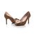 Beige satin point head pump