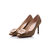 Beige satin point head pump