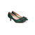 Green Rhinestone point head pump