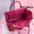 Fuchsia leather handle bag