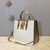 Original goat skin leather handle tote bag