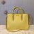 Original goat skin leather handle tote bag