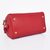 Fuschia Saffiano Leather Column Handle Bag