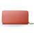 Orange Saffiano Leather Zipper Long Wallet