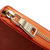 Orange Saffiano Leather Zipper Long Wallet