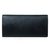 Black Saffiano Leather Button Flap Closure Wallet