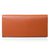 Orange Saffiano Leather Button Flap Closure Wallet