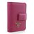 Fuschia Saffiano Leather Card Holder