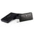 Black Saffiano Leather Cutout Zipper Closure Wallet