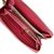 Fuschia Saffiano Leather Cutout Zipper Closure Wallet