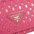 Fuschia Saffiano Leather Cutout Button Flap Closure Wallet