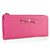 Rose Pink Saffiano Leather Bowknot Wallet