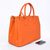 Orange Saffiano Leather Classic Handbag