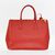 Red Saffiano Leather Classic Handbag