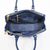 Dark Blue Saffiano Leather Classic Handbag