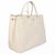 Off-white Saffiano Leather Classic Large Handbag