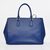 Dark Blue Saffiano Leather Classic Medium Handbag