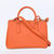 Orange Saffiano Leather Classic Handbag