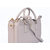 Off White Saffiano Leather Classic Handbag