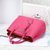 Fuchsia saffiano leather double bag