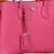 Fuchsia saffiano leather double bag