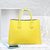 Yellow saffiano leather double bag