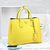 Yellow saffiano leather double bag