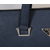 Dark blue saffiano leather briefcase