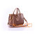 Saffiano Leather Metal Frame Closure Handle Bag