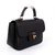 Black Saffiano Leather Flap Handle Bag