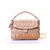 Ruched Nappa Leather Gaufre Pattina Flap Handle Bag