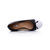 Black leather with white round head bow-tie flat