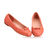 Pink Leather Woven Flat