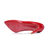 Red patent leather point head pump