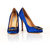 Blue satin Pump