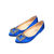 Blue satin shoes