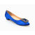 Blue satin shoes