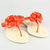 Orange Camellia Flat Flip Flop