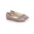 Grey Snake Skin Leather Flat