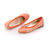 Orange Snake Skin Leather Flat