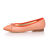 Orange Snake Skin Leather Flat