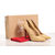 Beige leather pointed head pump