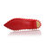 Red Pattern Leather Rivets Pointed Flat