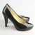 Black Patent Leather  Stitching Patterns  Platform Pump