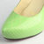 Green Patent Leather  Stitching Patterns  Platform Pump