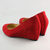 Red Suede Leather Hidden Wedge Pump