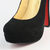 Black Suede Leather Platform Pump