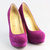 Purple Suede Leather Platform Pump