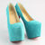 Green Suede Leather Hidden Platform Pump