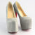 Gray Suede Leather Hidden Platform Pump